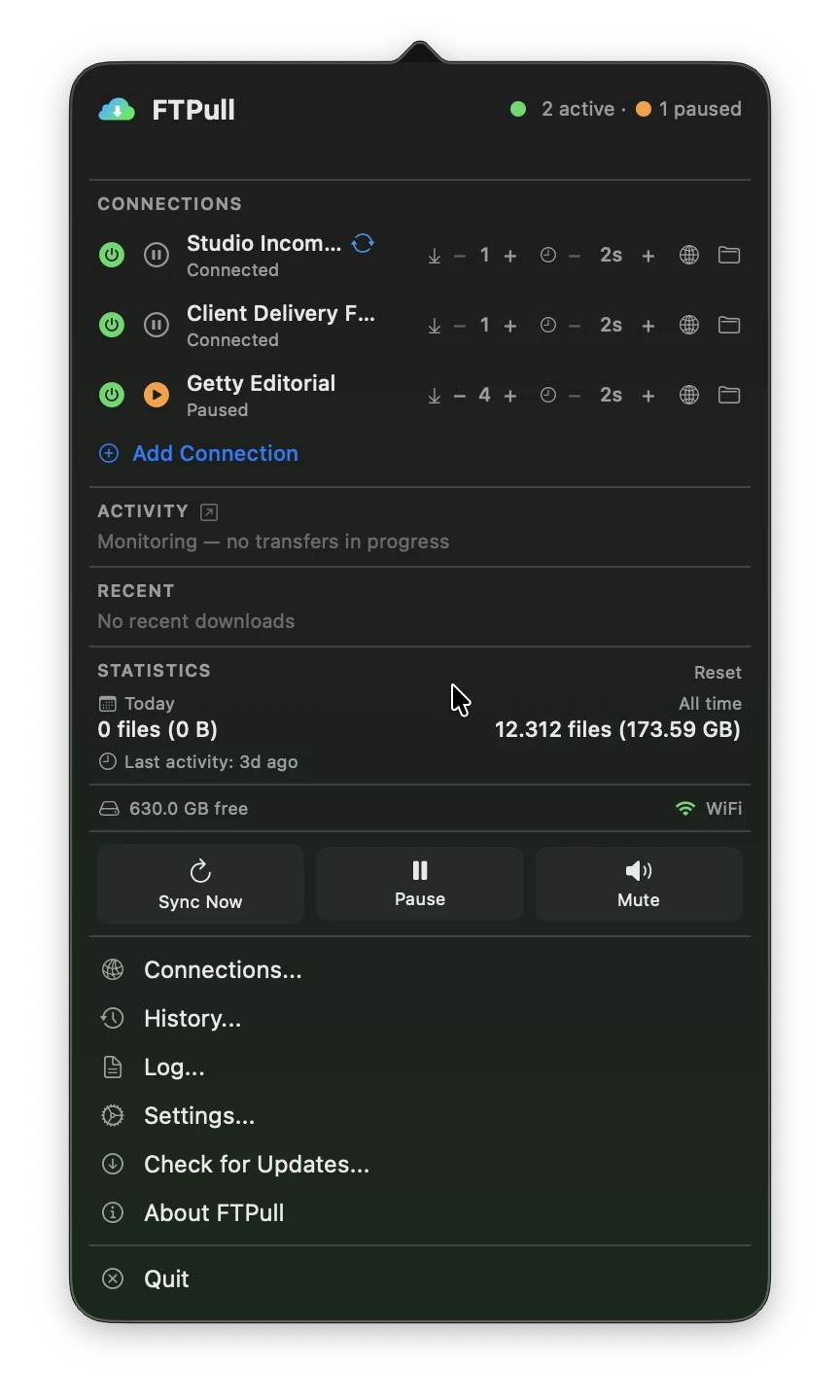 Screenshot FTPSuite · macOS